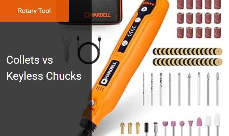Collets vs. Keyless Chucks - Securing Accessory Shanks on a Rotary Tool Spindle Image