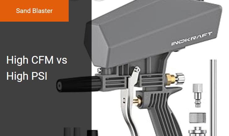 High CFM vs. High PSI - Optimizing Compressor Airflow for Sand Blaster Abrasive Blasting Image