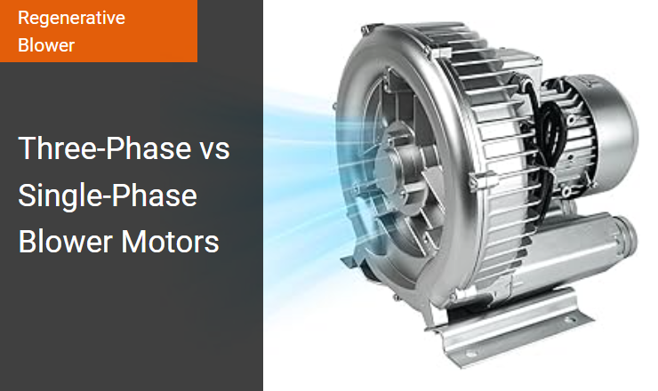 Three-Phase vs. Single-Phase Blower Motors - Optimizing Regenerative Blower Efficiency in Industrial Aeration Image